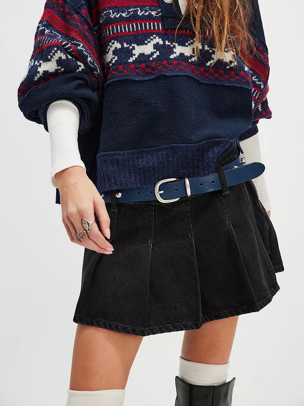 Free People: We The Free Stephie Denim Jean Skort - Picture 5 of 13